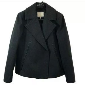 Calvin Klein Wool Blend Gray Moto‎ Jacket